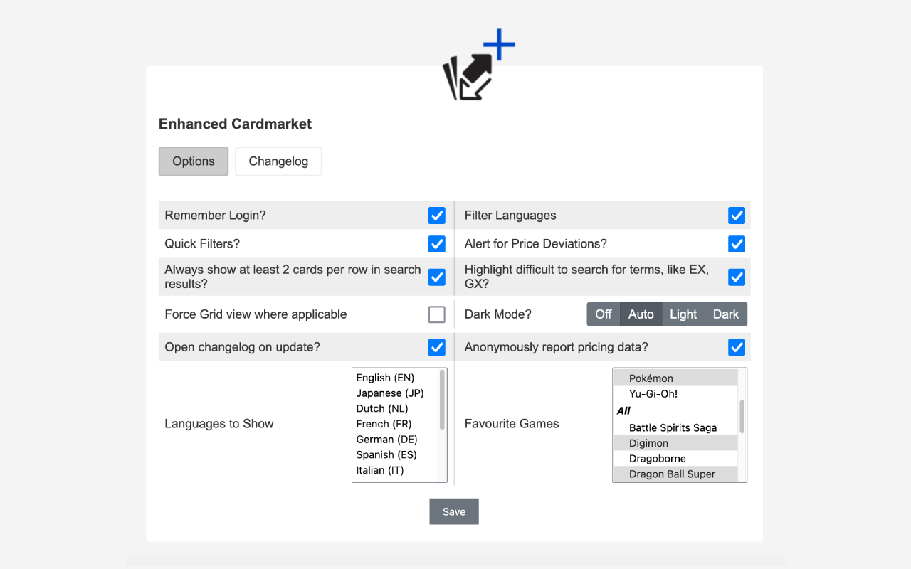Enhanced Cardmarket - 截图 1