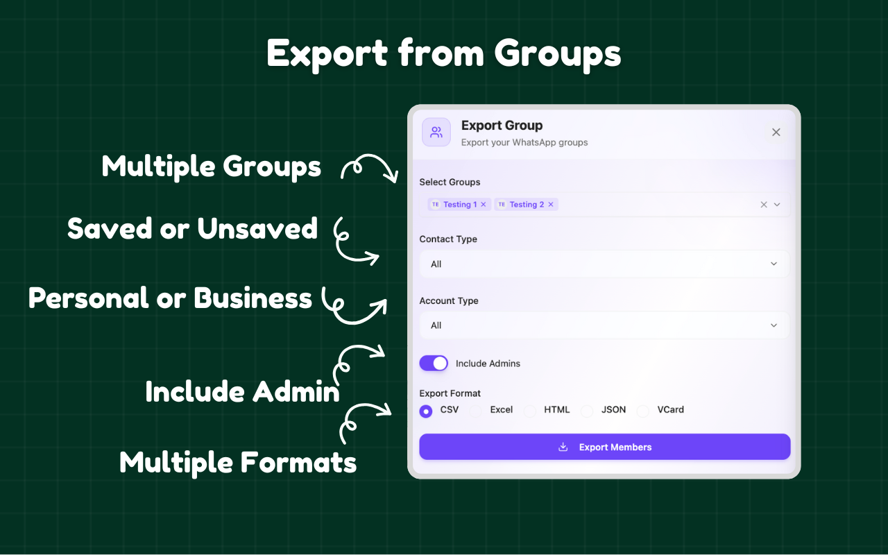 WhatsContact - WA Contacts Extractor & Exporter - 截图 2