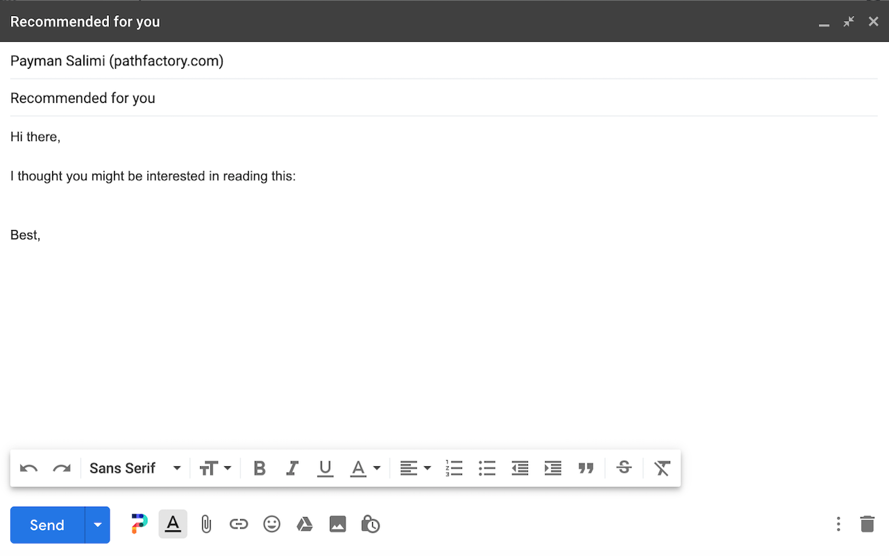 PathFactory Chrome Extension - 截图 1