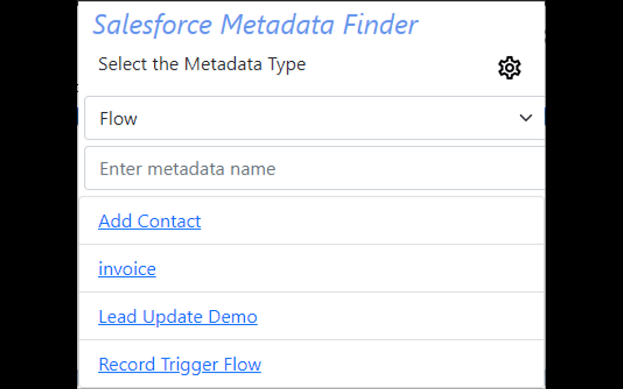 Salesforce Metadata Finder - 截图 5