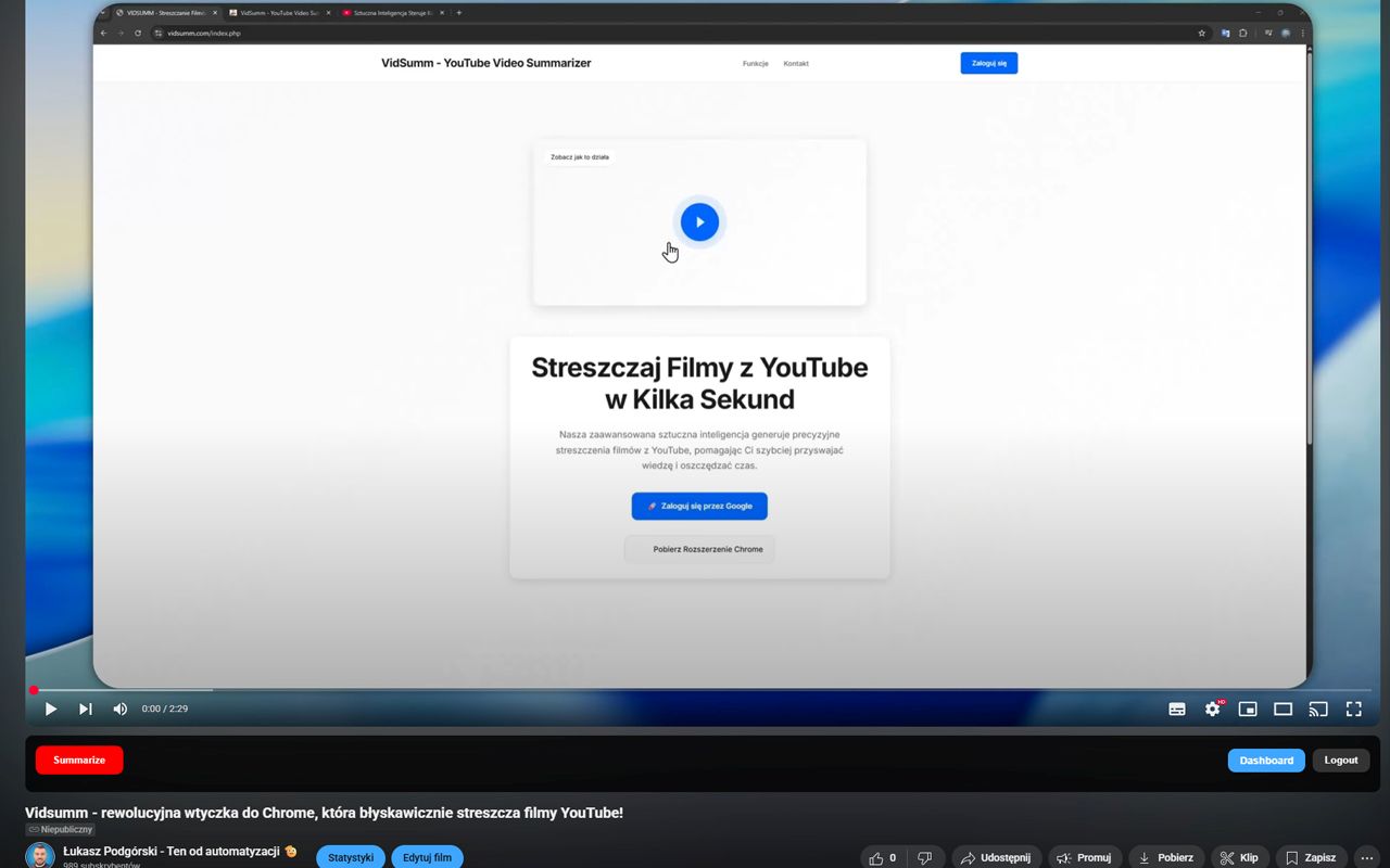 VidSumm - YouTube Video Summarizer - 截图 2