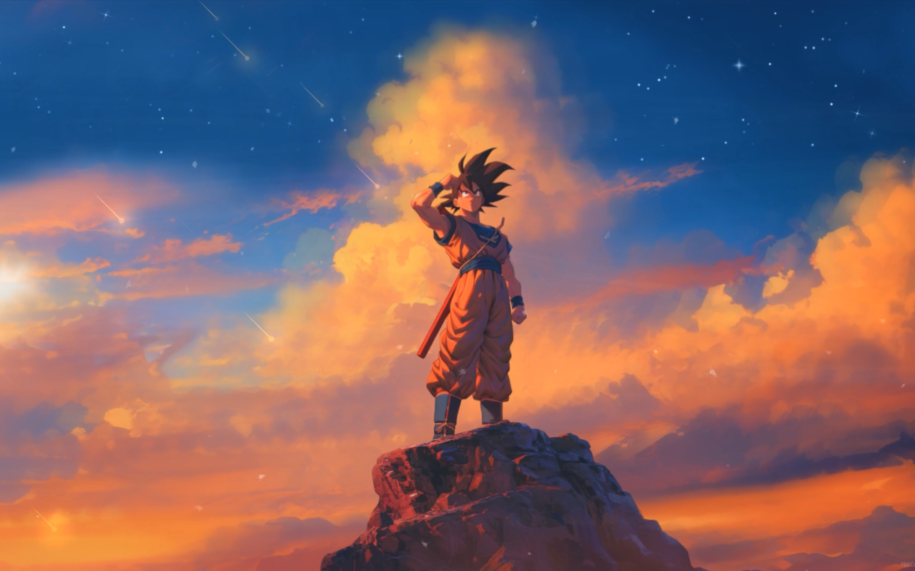 Goku Falling Stars - Dragon Ball New Tab Extension - 截图 2