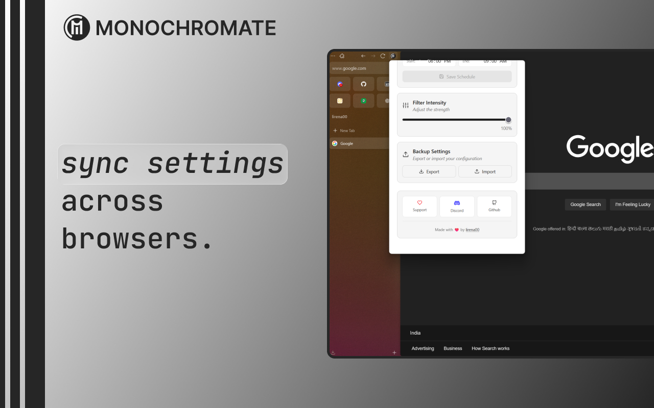 Monochromate - The Best Grayscale Extension - 截图 4