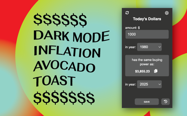 Today's Dollars - Inflation Calculator - 截图 3