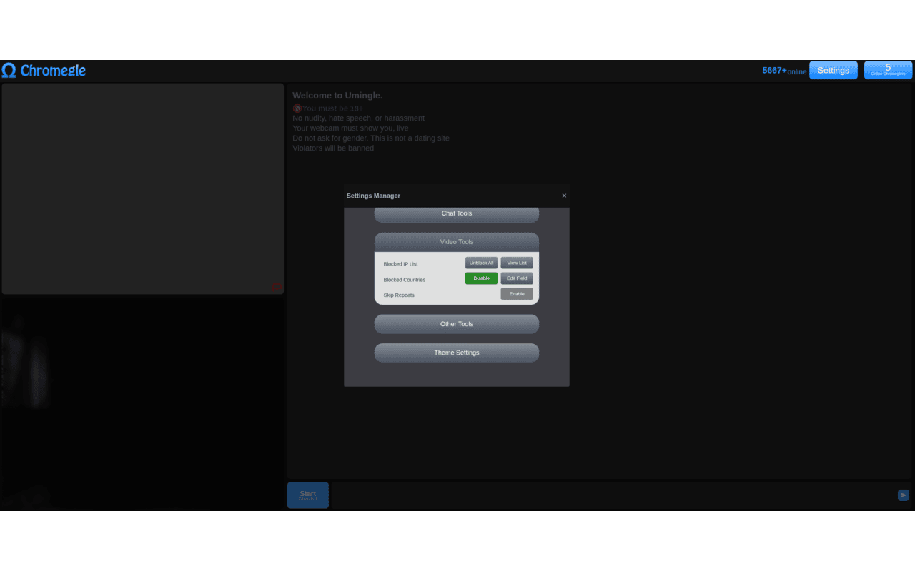 Chromegle - Umingle IP & Client - 截图 5