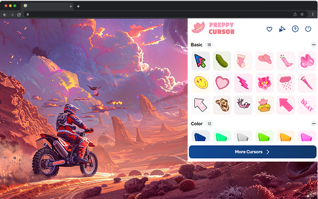 Preppy Cursor - Aesthetic Cursor for Chrome - 截图 1