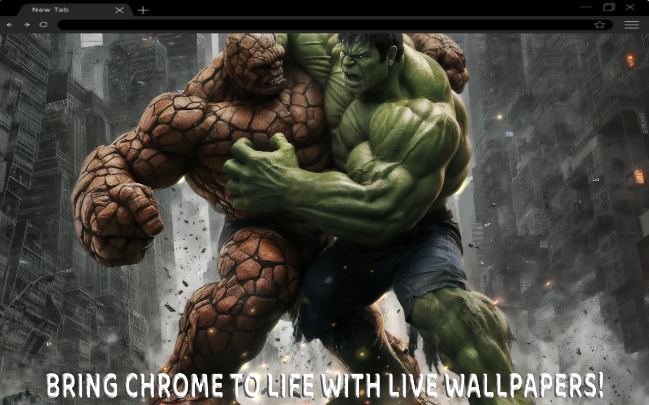 The Thing VS Hulk Live Wallpaper - 截图 1