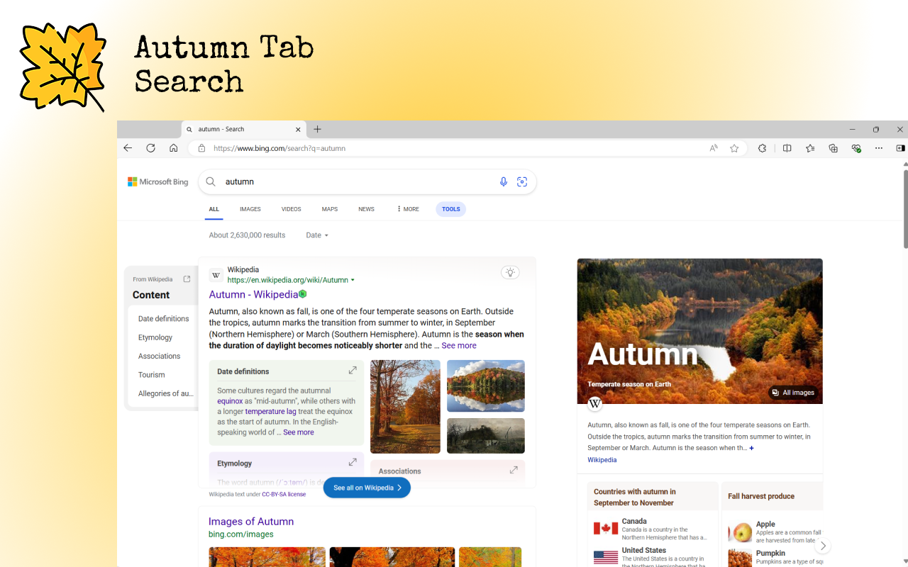 Autumn Tab Search - 截图 1