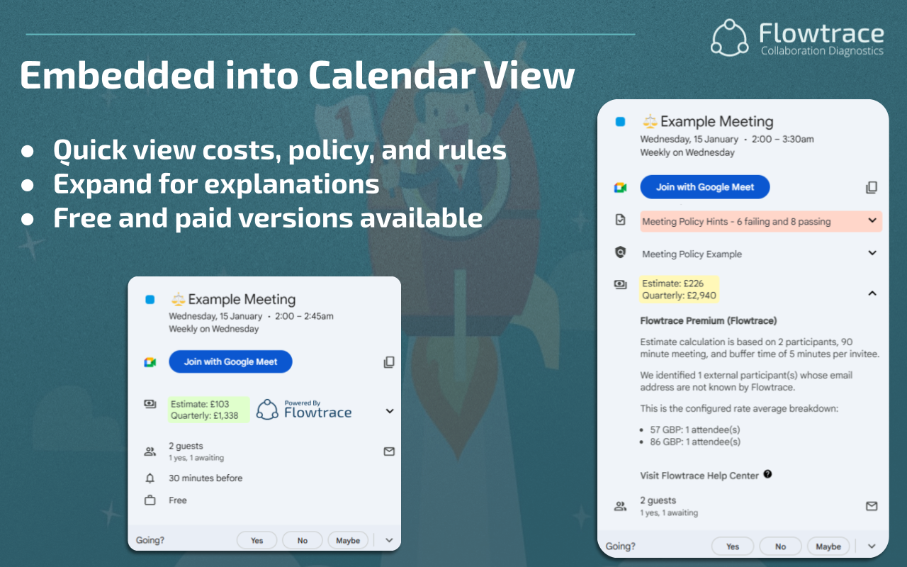 Meeting Cost for Google Calendar™ - 截图 1