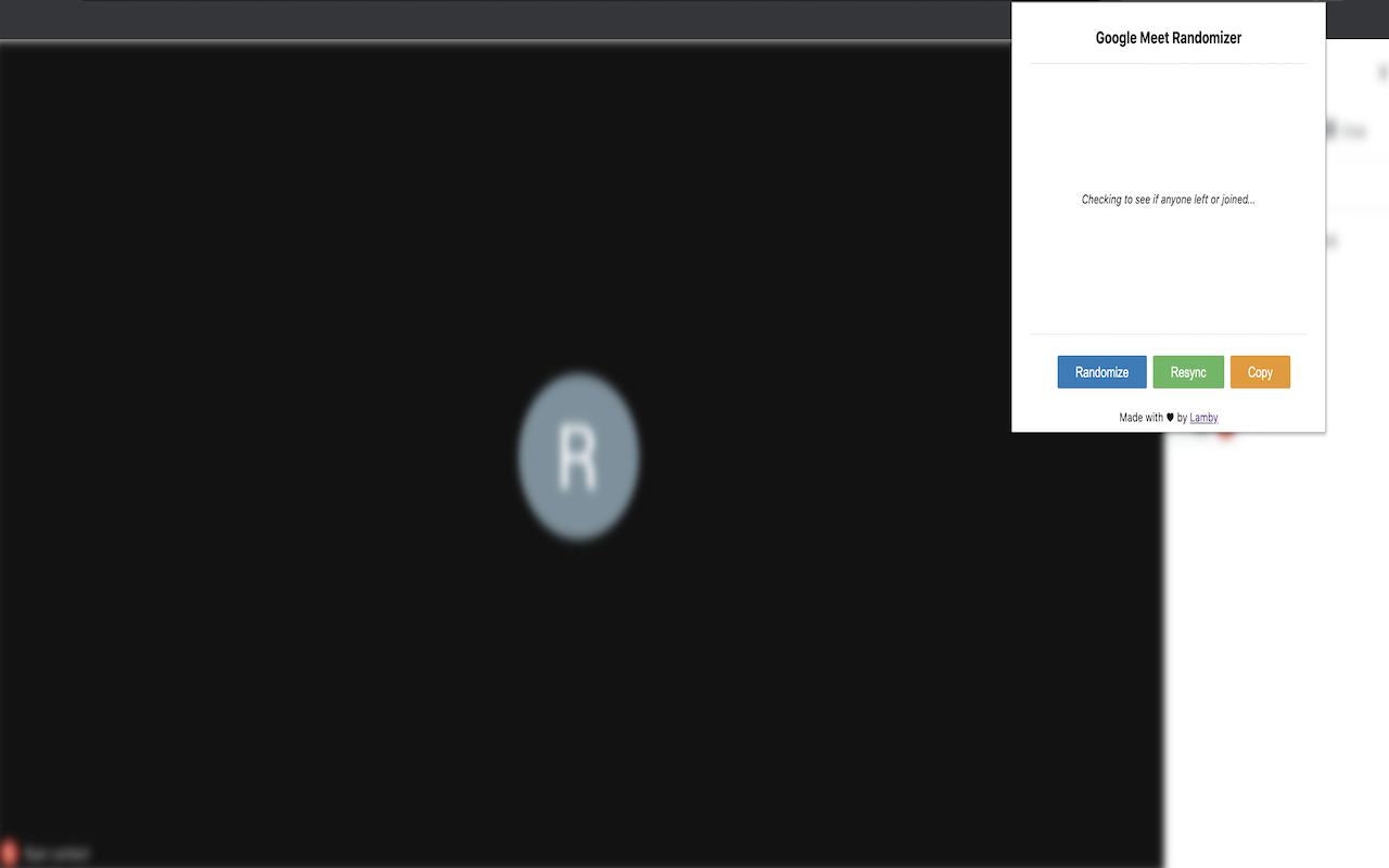 Google Meet Randomizer - 截图 3