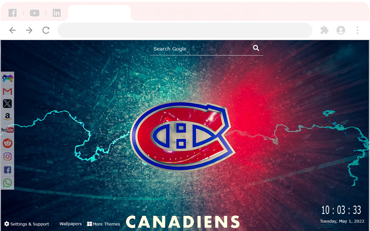 Montreal Canadiens Dynamic New Tab Wallpapers - 截图 3