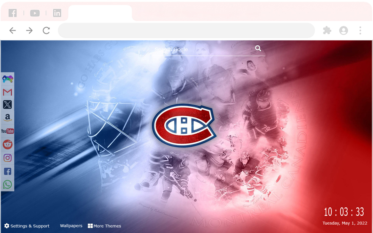 Montreal Canadiens Dynamic New Tab Wallpapers - 截图 4
