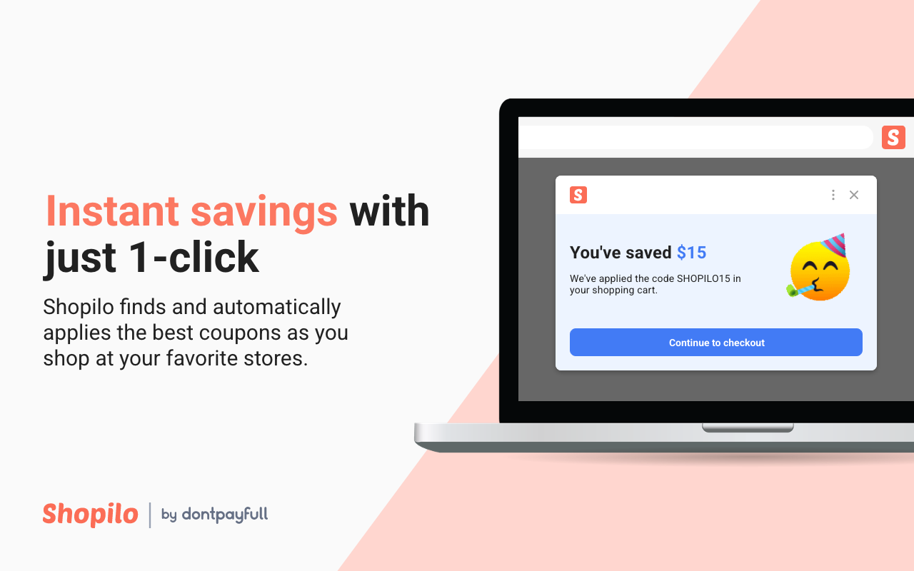 Shopilo: Automatic Coupon Finder by DontPayFull - 截图 4