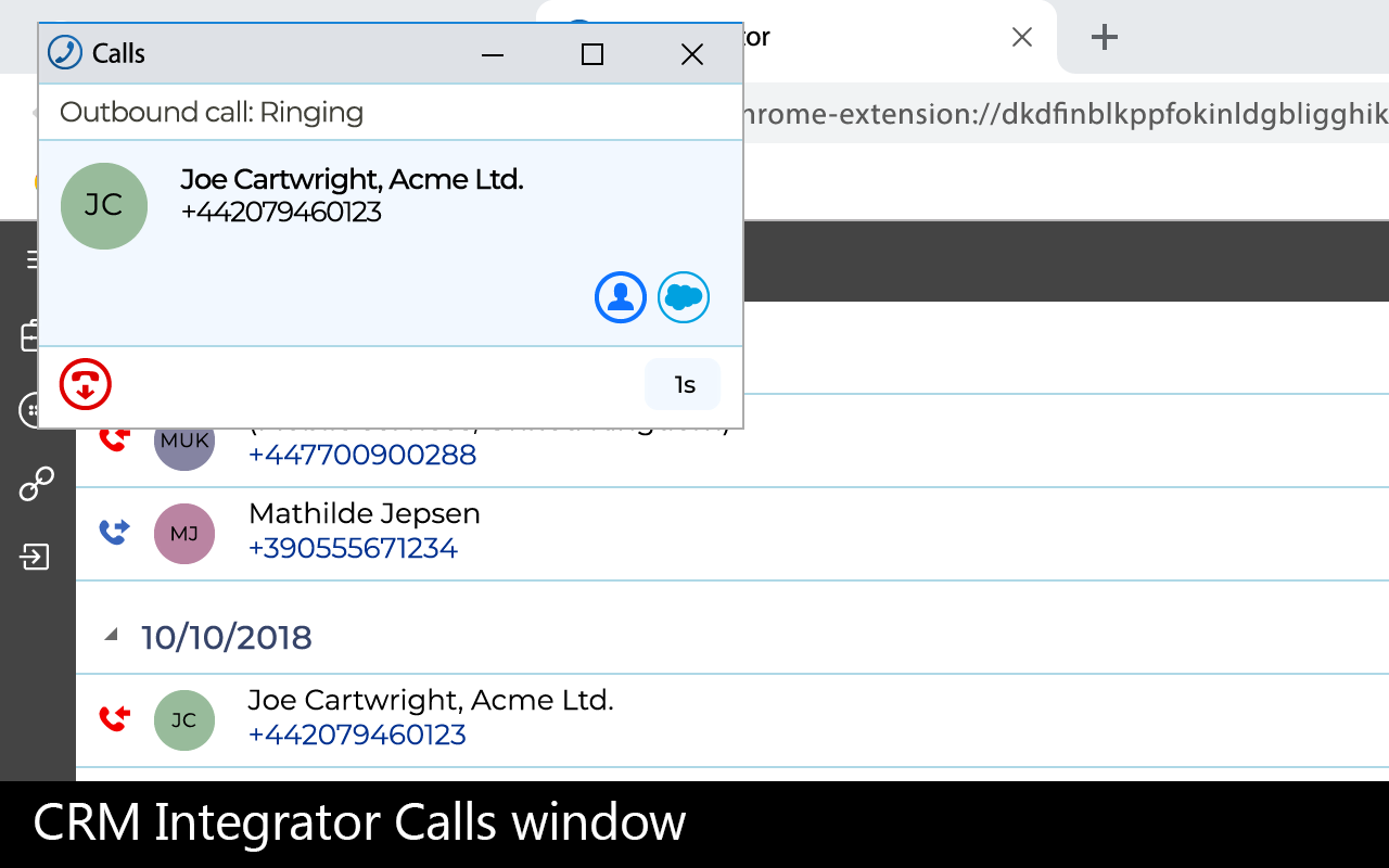 CRM Integrator for Hosted Telephony - 截图 1