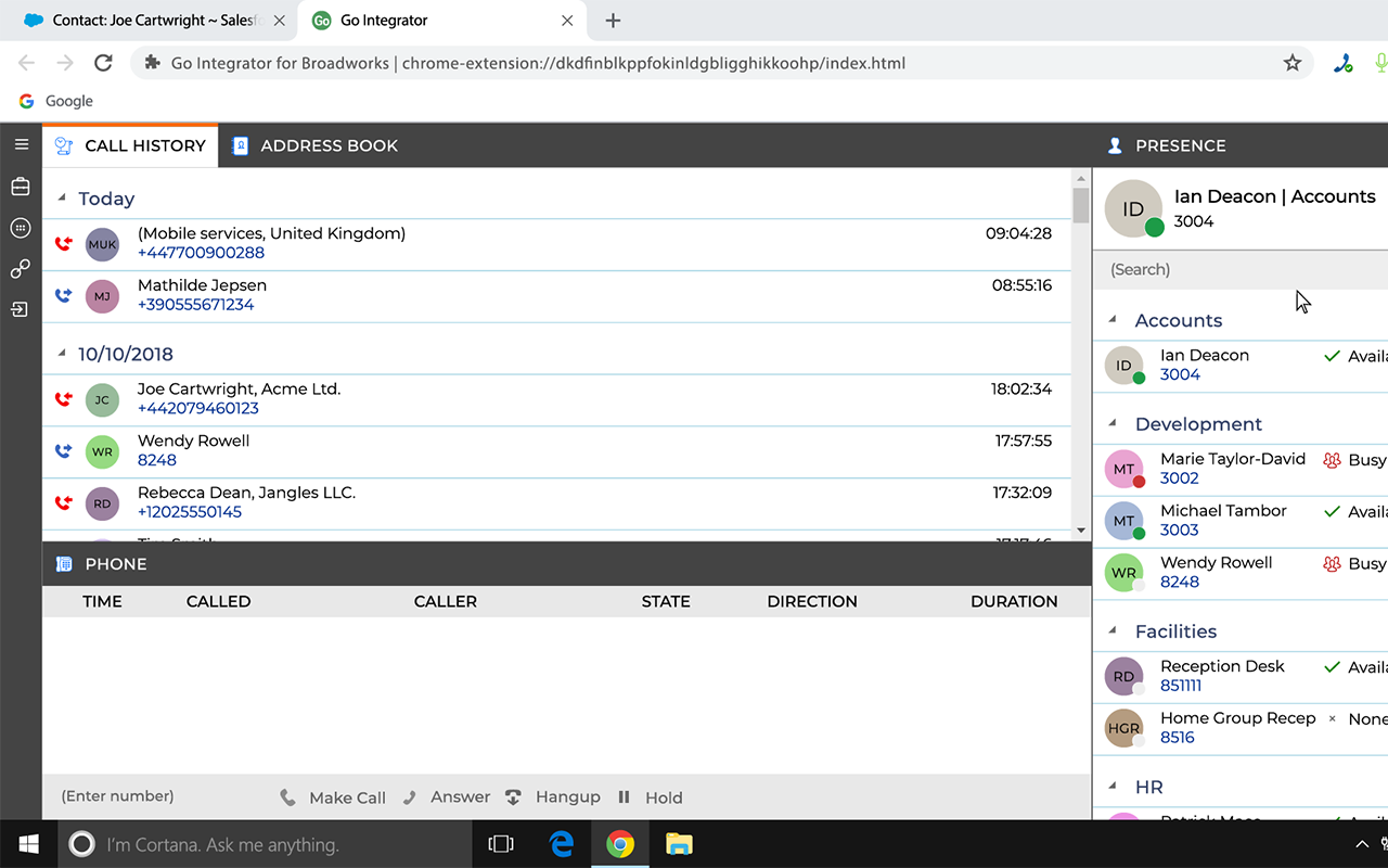 CRM Integrator for Hosted Telephony - 截图 3
