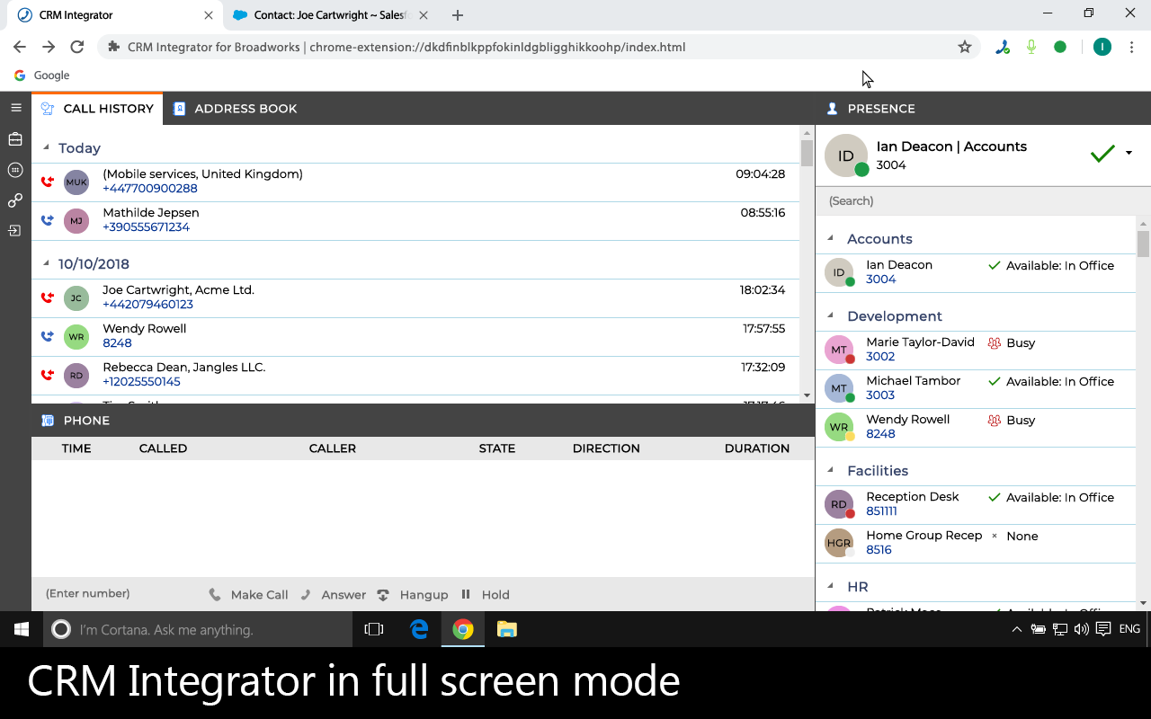 CRM Integrator for Hosted Telephony - 截图 5