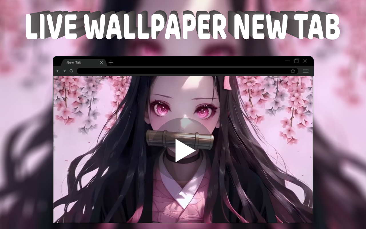 Nezuko Kamado Live Wallpaper New Tab - 截图 2