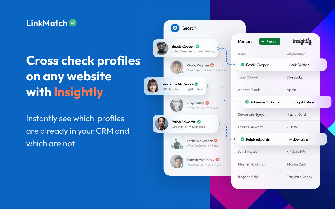 LinkMatch For Insightly - 截图 1