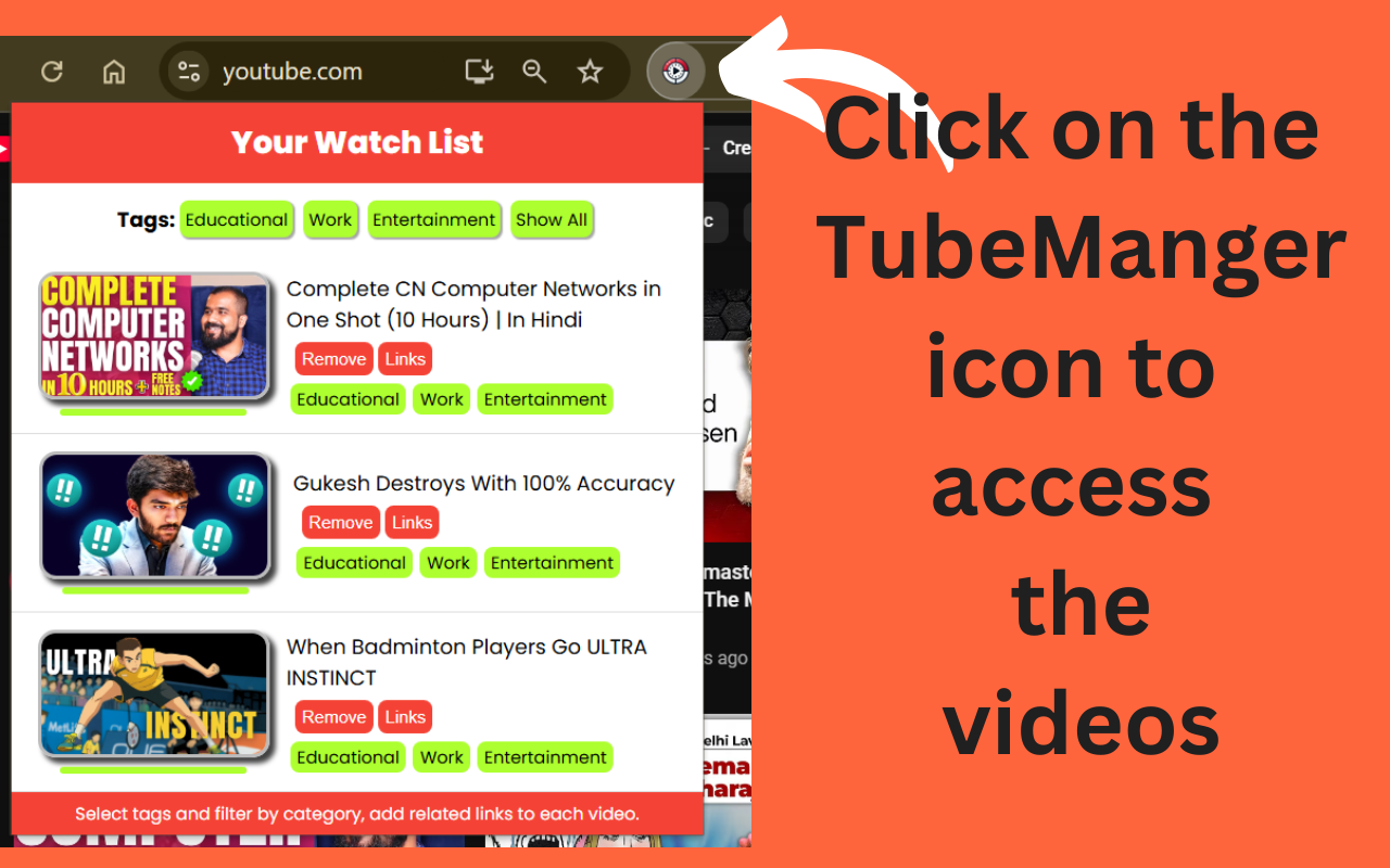 TubeManager - Save, Tag & Timestamp YouTube Videos - 截图 4