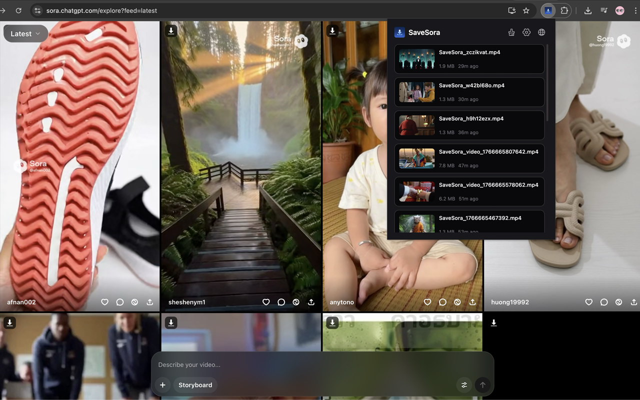 SaveSora - Sora 2 Video Downloader - 截图 1