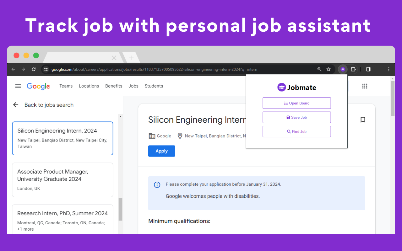 JobMate - Job Application Tracker & Internship Search - 截图 4