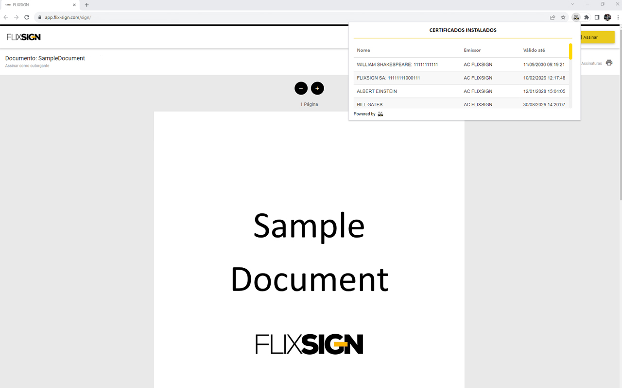 Flixsign Web PKI - 截图 4