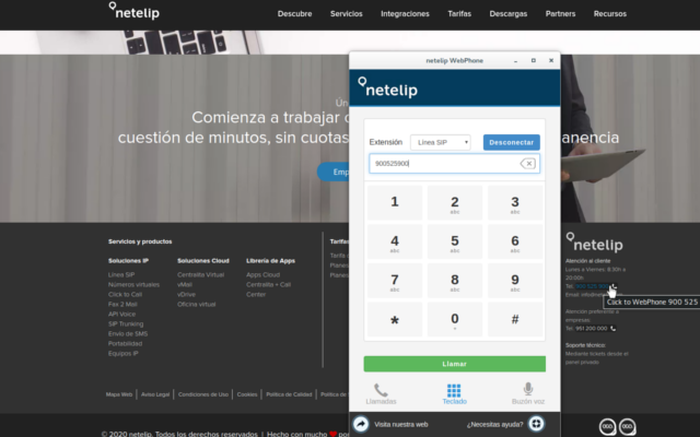netelip Click 2 WebPhone - 截图 2