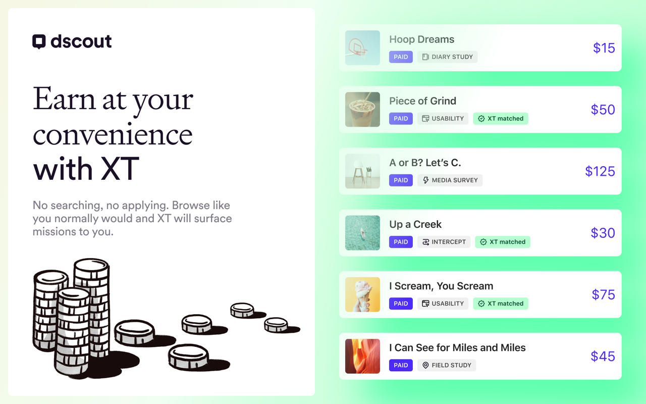 Dscout: Get paid to test websites and products - 截图 3