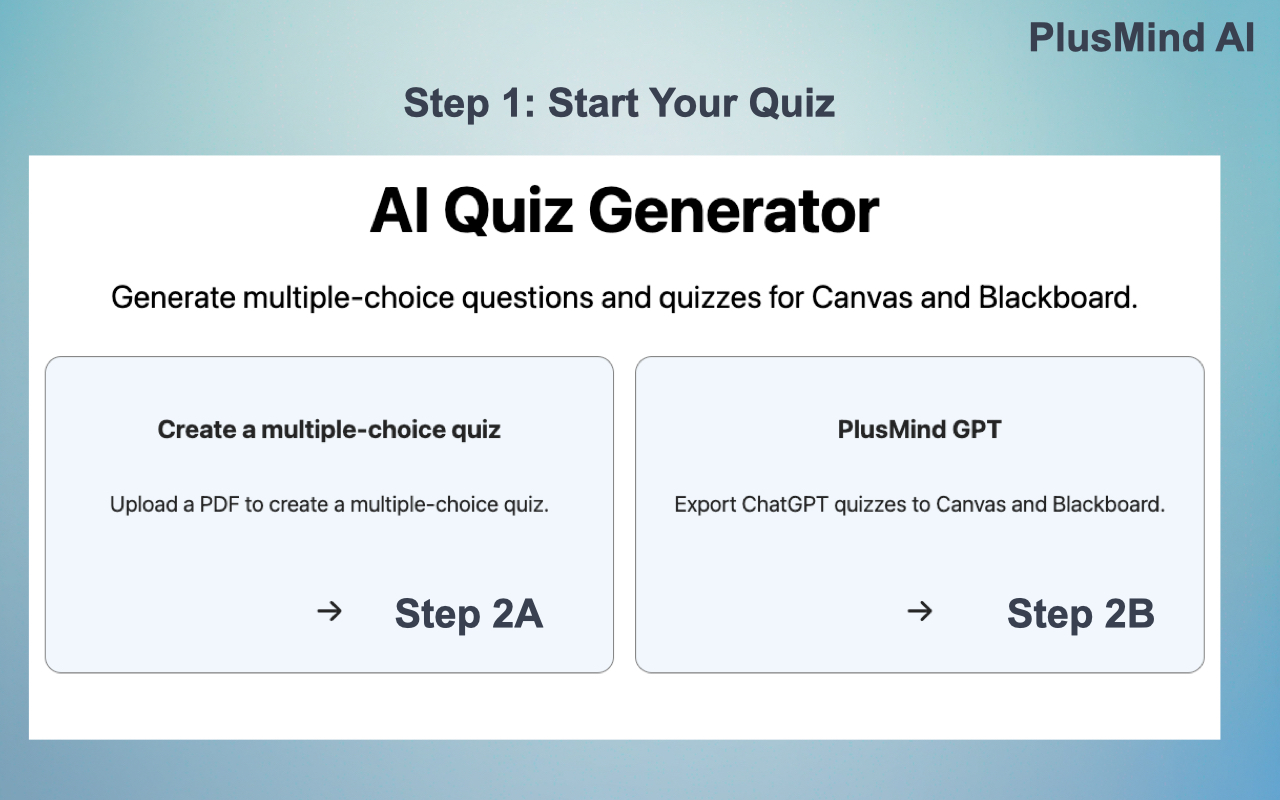 PlusMind + ChatGPT quiz creator for Canvas - 截图 5
