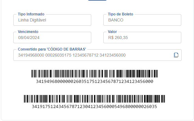 Validador Boleto e Conversor Linha Digitável - 截图 1
