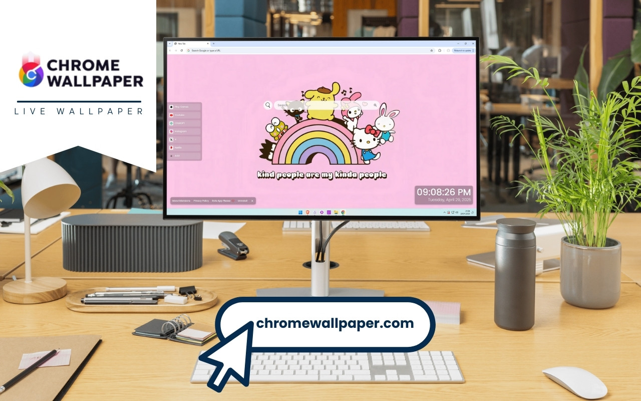 Hello Kitty Rainbow Live Wallpaper - 截图 1