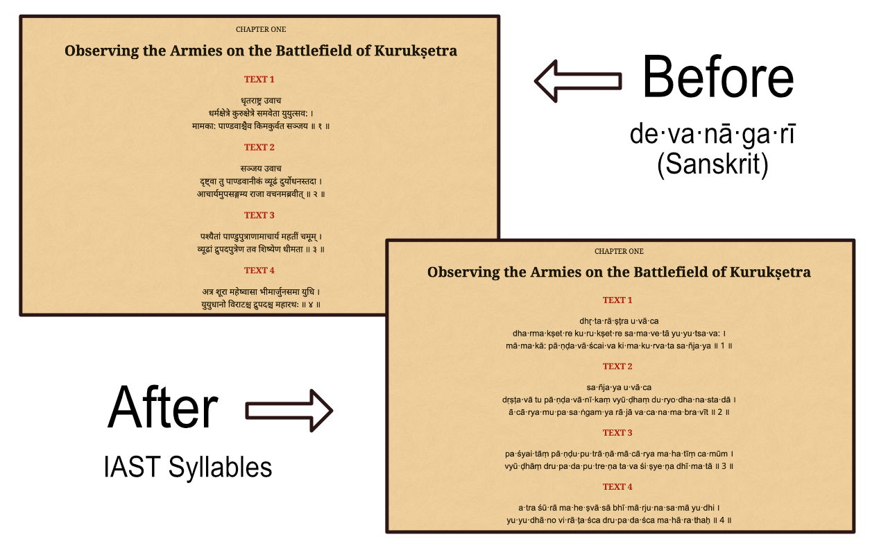 Devangari to IAST Syllables - 截图 1