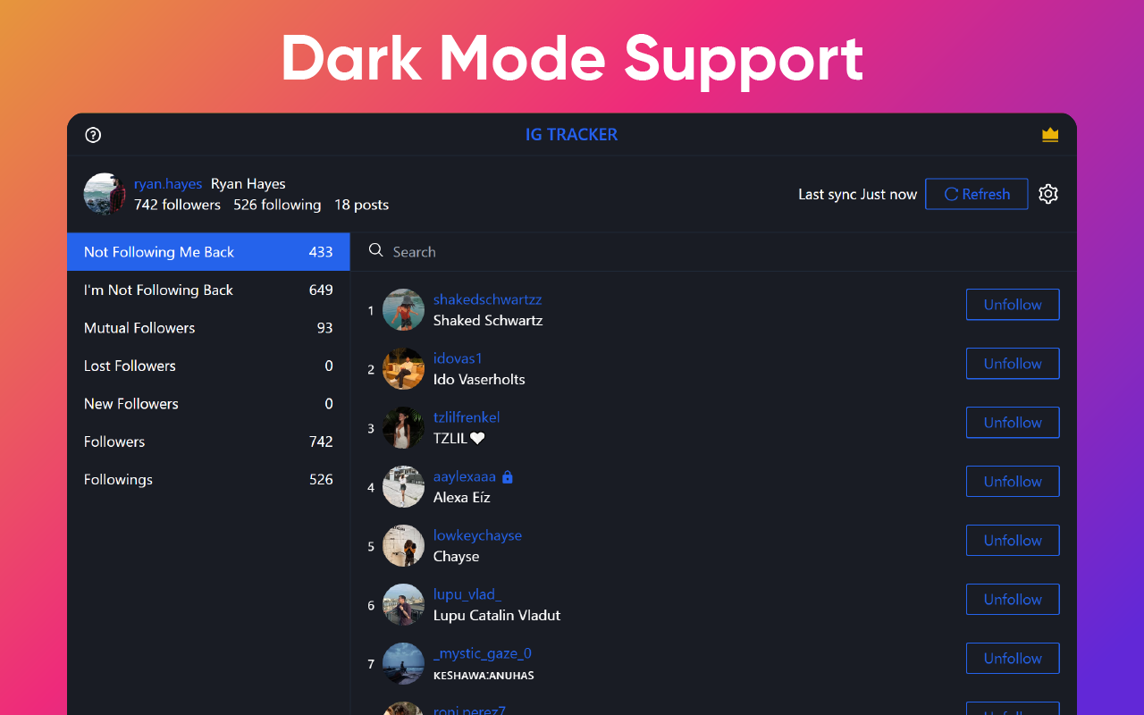 IG Tracker - IG Follower & Unfollower Tracker - 截图 2