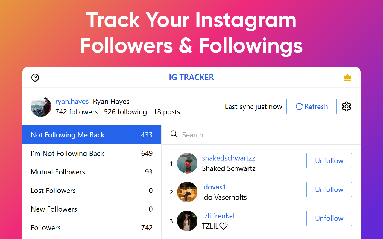 IG Tracker - IG Follower & Unfollower Tracker - 截图 4