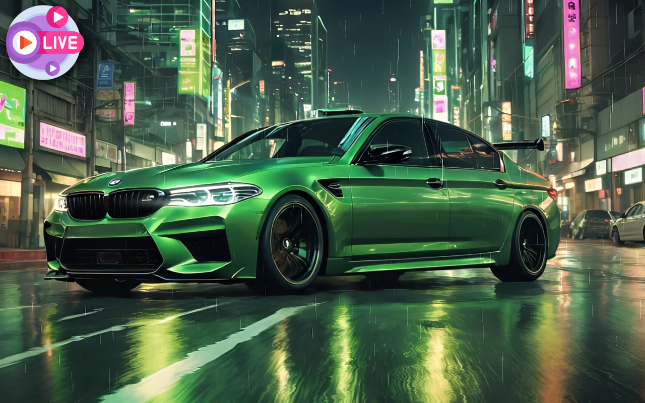 BMW M5 Neon Live Wallpaper - 截图 3