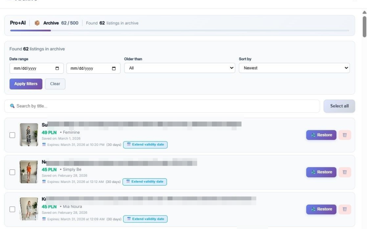 Selliqo.app - Vinted Sales Automation - 截图 4
