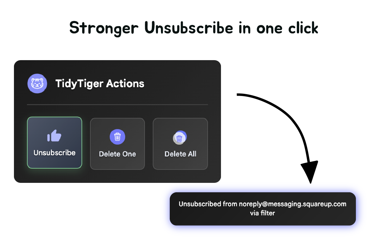 Tidy Tiger: Gmail bulk Delete + stronger Unsubscribe - 截图 4