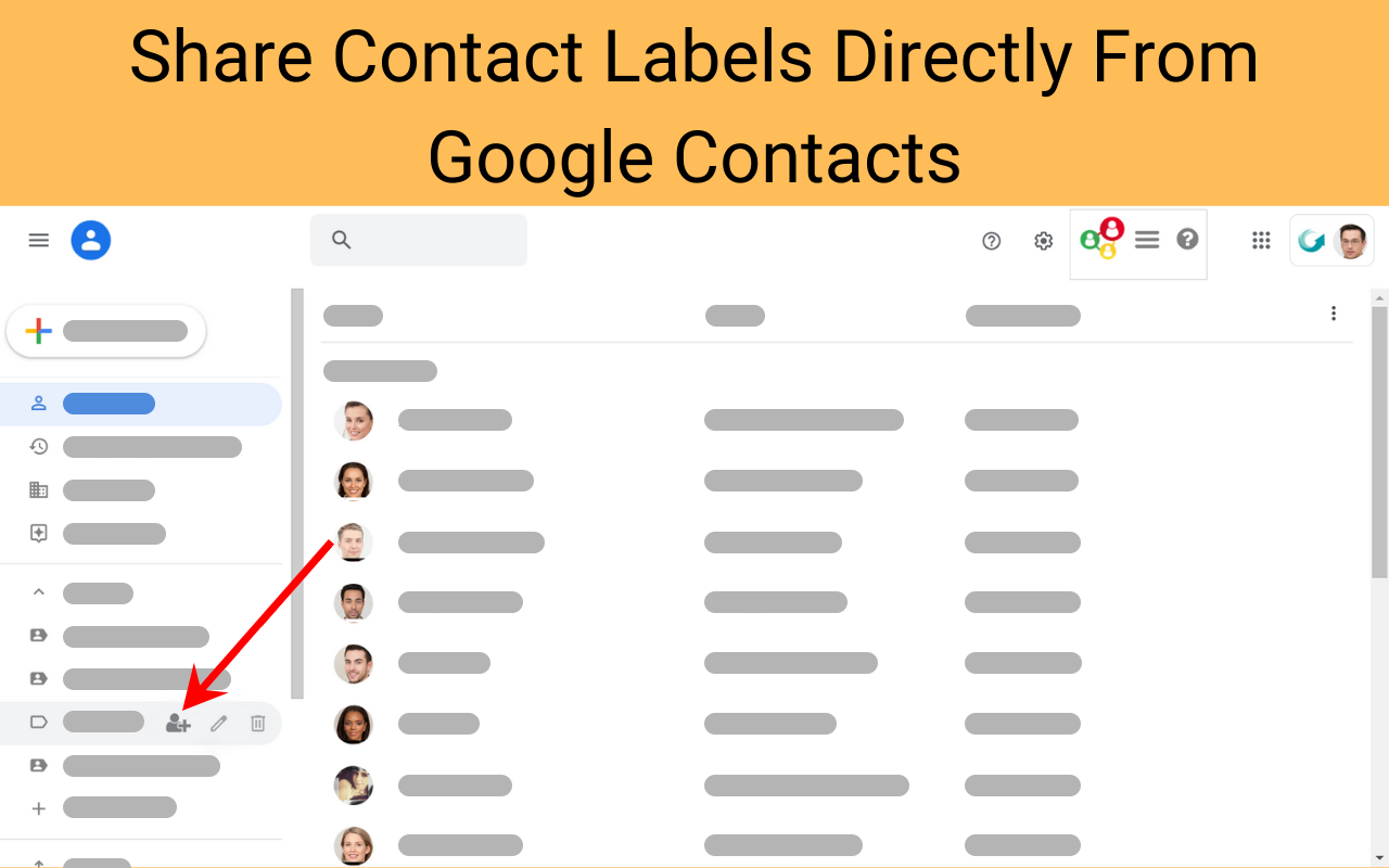 Share Google Contacts Plugin - 截图 2