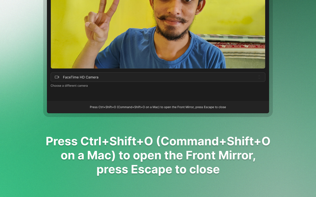 Front Mirror - One click camera check - 截图 1