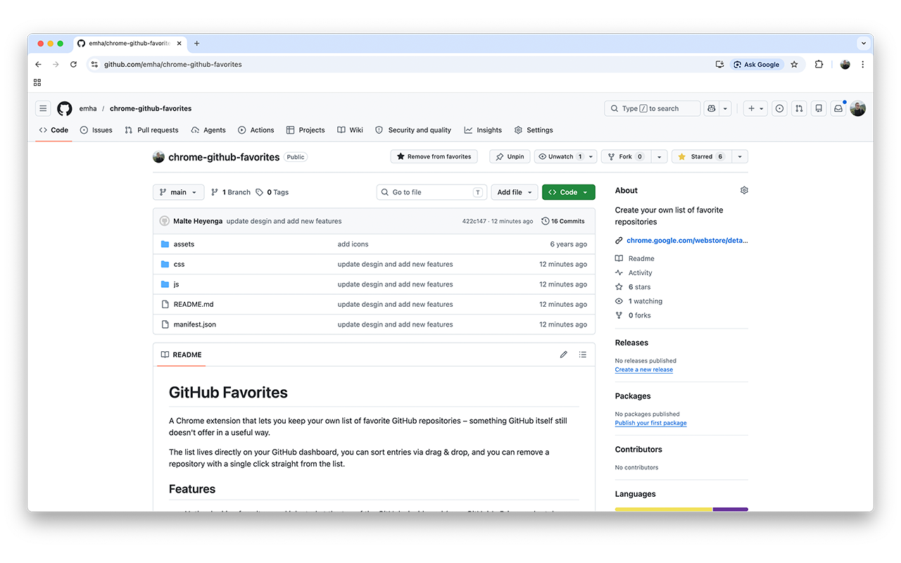 GitHub Favorites - 截图 3