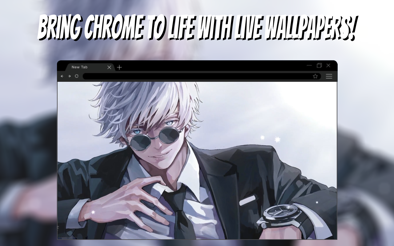 Satoru Gojo Suit Wallpaper New Tab - 截图 2