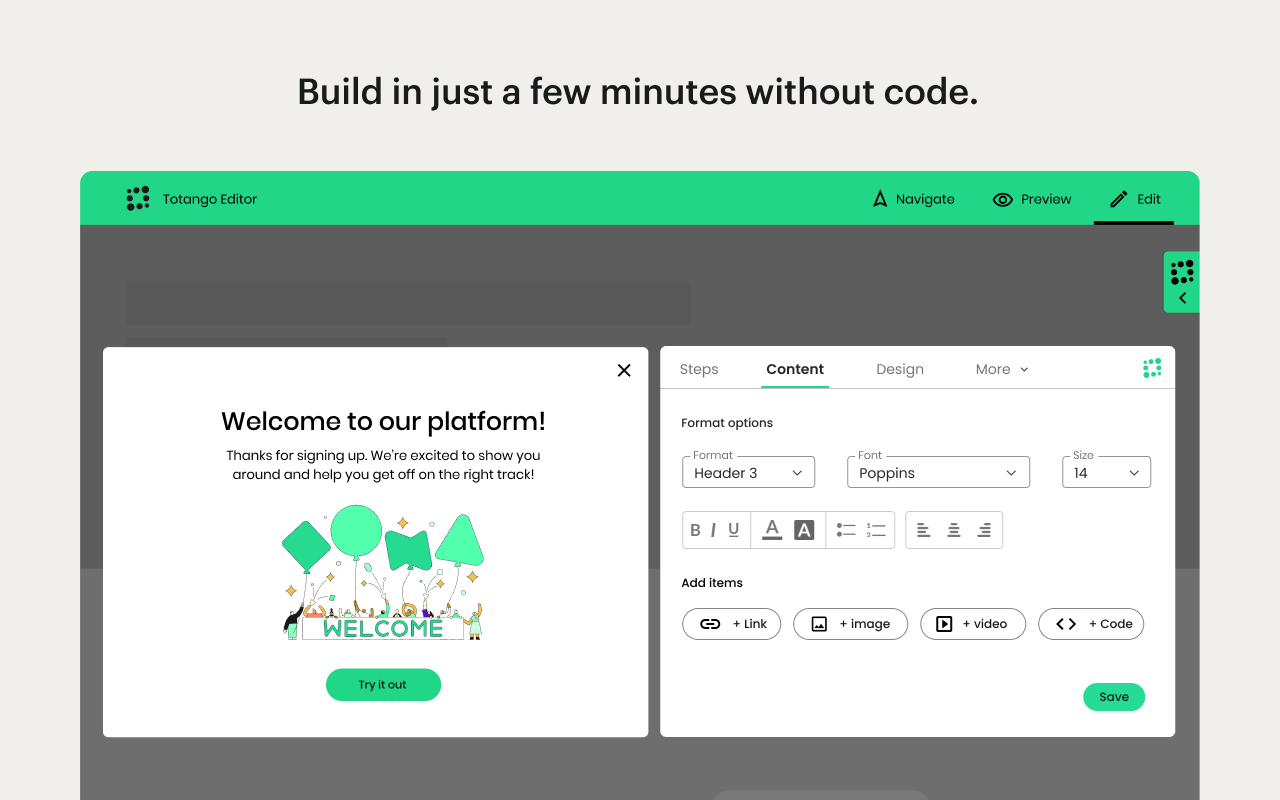 Totango In-App Builder (formerly Lou) - 截图 2