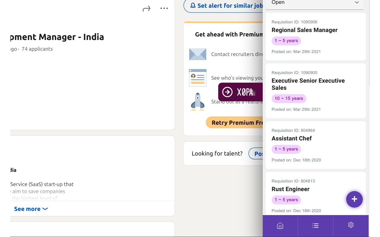 X0PA Recruiter Extension - 截图 2