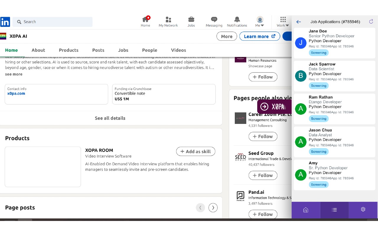 X0PA Recruiter Extension - 截图 3