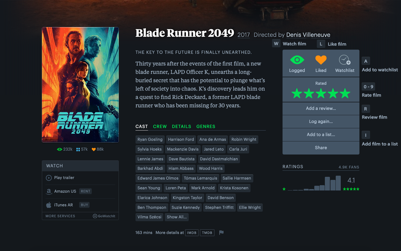 Letterboxd Shortcuts - 截图 1