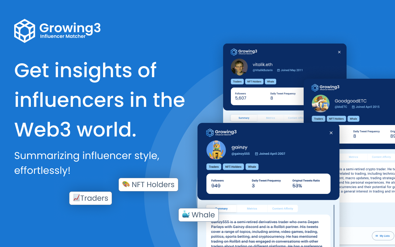 Growing3 - Web3 Influencer Marketing Tool - 截图 4
