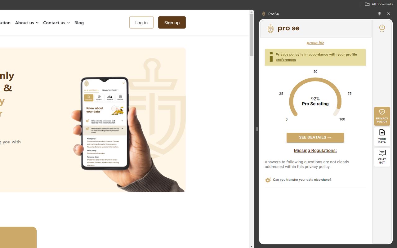 ProSe - Privacy Policy Analyzer - 截图 4