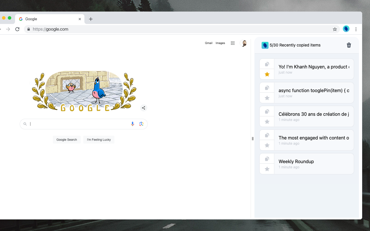 CopyClip - Clipboard History Management Side Panel - 截图 1