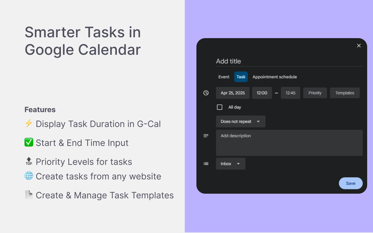 Duration for Google Tasks - 截图 3