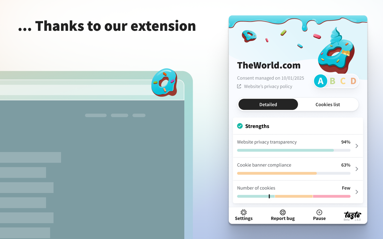 Taste — Cookie Banner Remover - 截图 3